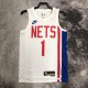 Brooklyn Nets Retro  White  #1 BRIDGES 1:1 Quality NBA  Season Jerseys 2023