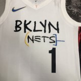 Brooklyn Nets City Edition White  #1 BRIDGES 1:1 Quality NBA  Season Jerseys 2023