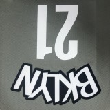 Brooklyn Nets Grey #21 ALDRIDGE 1:1 Quality NBA  Season Jerseys 75 Year