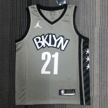 Brooklyn Nets Grey #21 ALDRIDGE 1:1 Quality NBA  Season Jerseys 75 Year