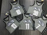 Brooklyn Nets Grey #7 DURANT 1:1 Quality NBA  Season Jerseys 75 Year