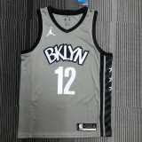 Brooklyn Nets Grey #12 HARRIS 1:1 Quality NBA  Season Jerseys 75 Year