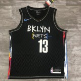 Brooklyn Nets City Edition graffiti Black #13 HARDEN 1:1 Quality NBA  Season Jerseys 2021
