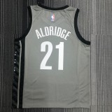 Brooklyn Nets Grey #21 ALDRIDGE 1:1 Quality NBA  Season Jerseys 75 Year