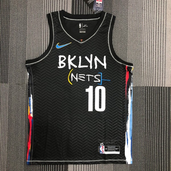 Brooklyn Nets City Edition graffiti Black #10 SIMMONS 1:1 Quality NBA  Season Jerseys 2021