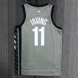Brooklyn Nets Grey #11 IRVING 1:1 Quality NBA  Season Jerseys 75 Year