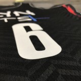 Brooklyn Nets City Edition graffiti Black #6 JORDAN  1:1 Quality NBA  Season Jerseys 2021