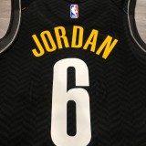 Brooklyn Nets City Edition graffiti Black #6 JORDAN  1:1 Quality NBA  Season Jerseys 2021