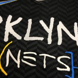 Brooklyn Nets City Edition graffiti Black #6 JORDAN  1:1 Quality NBA  Season Jerseys 2021