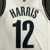 Brooklyn Nets White #12 HARRIS 1:1 Quality NBA  Season Jerseys 75 Year