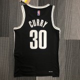 Brooklyn Nets Black  #30  CURRY 1:1 Quality NBA  Season Jerseys 75 Year