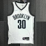 Brooklyn Nets White #30  CURRY 1:1 Quality NBA  Season Jerseys 75 Year