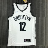 Brooklyn Nets White #12 HARRIS 1:1 Quality NBA  Season Jerseys 75 Year