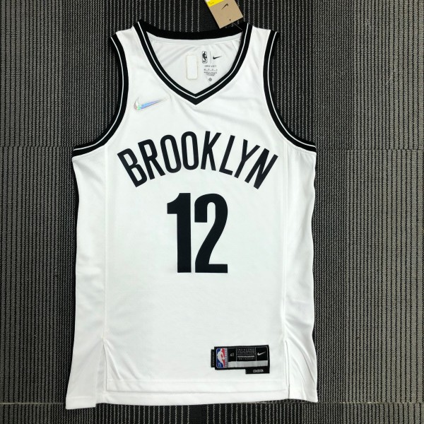 Brooklyn Nets White #12 HARRIS 1:1 Quality NBA  Season Jerseys 75 Year