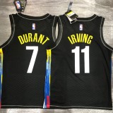 Brooklyn Nets City Edition graffiti Black #7 DURANT 1:1 Quality NBA  Season Jerseys 2021