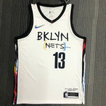 Brooklyn Nets City Edition Graffiti White #13 HARDEN 1:1 Quality NBA  Season Jerseys 2021