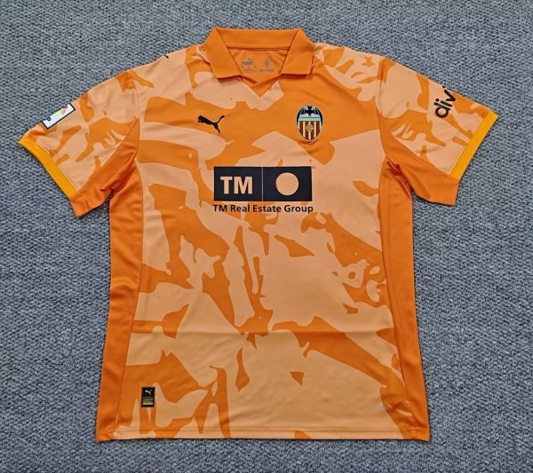 Retro Valencia Yellow Fans   1:1 Quality Soccer Jersey   25-26