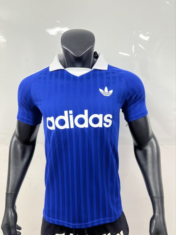 Adidas Clover Oasis  POLO  T-shirt  Blue 1:1 Quality Soccer Jersey  25-26