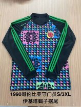 Retro Colombia Goalkeeper Long Sleeve  1:1 Quality Soccer Jersey  1990