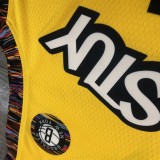 Brooklyn Nets Commemorate Edition Yellow #11 IRVING 1:1 Quality NBA  Season Jerseys 2020