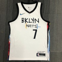 Brooklyn Nets City Edition Graffiti White #7 DURANT 1:1 Quality NBA  Season Jerseys 2021