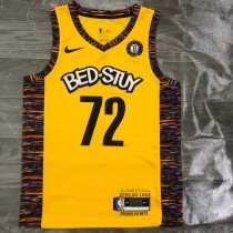 Brooklyn Nets Commemorate Edition Yellow #72 BIGGIE 1:1 Quality NBA  Season Jerseys 2020