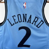 Los Angeles Clippers City Edition #2 LEONARD   Blue NBA Jerseys  2025