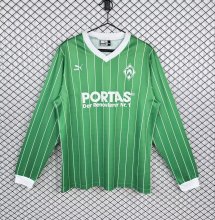 Retro Werder Bremen Away Long Sleeve 1:1 Quality Soccer Jersey  1987-1988