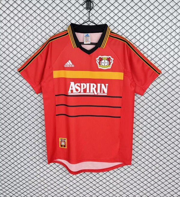Retro  Leverkusen  home  Fans  1:1 Quality Soccer Jersey   1999-2000