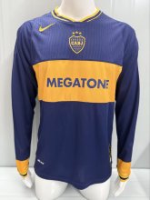 Retro Boca Juniors Home Long Sleeve   1:1 Quality Soccer Jersey   2005 -2006