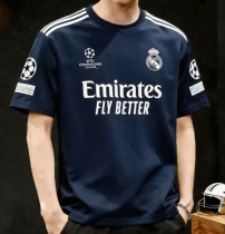 Real Madrid T-shirt Blue 100% Cotton Special Edition 1:1 Quality Soccer Jersey 26-27