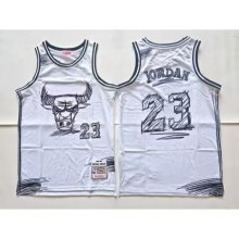 Chicago Bulls hand-drawn  sketch White #23 JORDAN 1:1 Quality NBA  Season Jerseys 2026