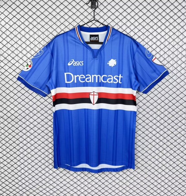 Retro Sampdoria Home Fans 1:1 Quality Soccer Jersey 2000-2001