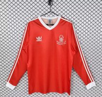 Retro Nottingham Forest Home Long Sleeve  1:1 Quality Soccer Jersey  1977-1980