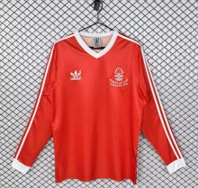 Retro Nottingham Forest Home Long Sleeve  1:1 Quality Soccer Jersey  1977-1980