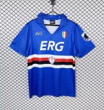 Retro Sampdoria Home Fans 1:1 Quality Soccer Jersey 1991-1992