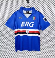 Retro Sampdoria Home Fans 1:1 Quality Soccer Jersey 1991-1992