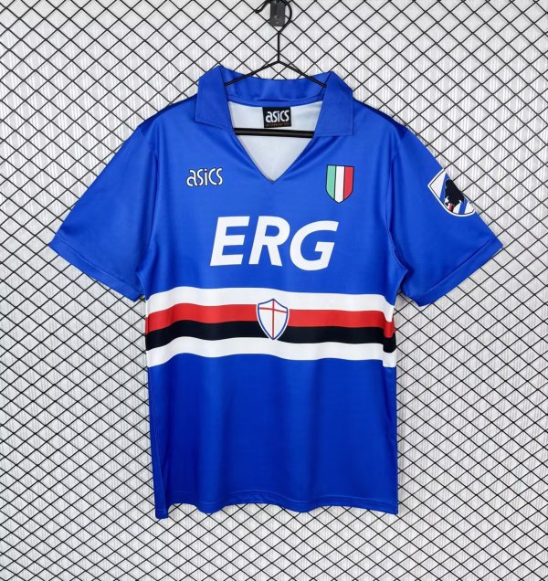 Retro Sampdoria Home Fans 1:1 Quality Soccer Jersey 1991-1992