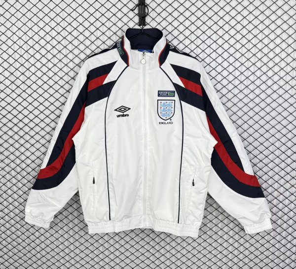 England  Windbreaker Retro  1:1 Quality Soccer Jersey 1998