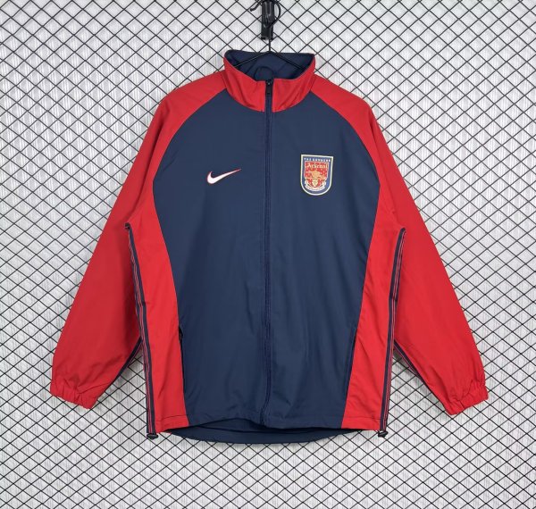 Retro Arsenal Windbreaker Blue 1:1 Quality Soccer Jersey 1998-1999