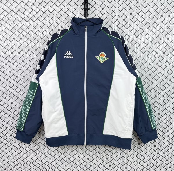 Betis Windbreaker White  Green 1:1 Quality Soccer Jersey  1997-1998