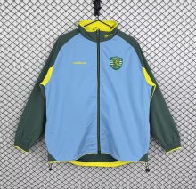 Retro Lisbon Windbreaker White  Green 1:1 Quality Soccer Jersey 2002-2003