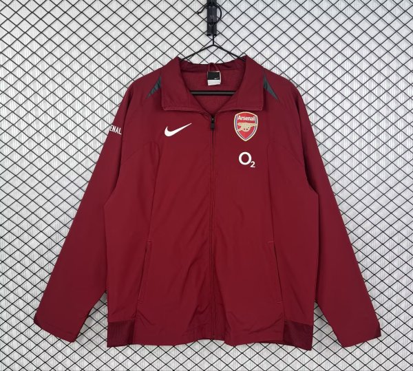 Retro Arsenal Windbreaker Red   1:1 Quality Soccer Jersey 2005-2006