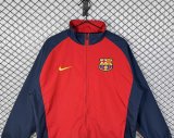Retro Barcelona Windbreaker waterproof Red 1:1 Quality Soccer Jersey 1998-2000