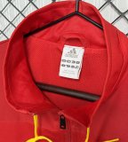 Retro spain Windbreaker Red   1:1 Quality Soccer Jersey 2010