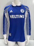 Retro Schalke 04 Long Sleeve  1:1 Quality Soccer Jersey  1998-2000