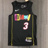 NBA Miami Heat  Black  #3 WADE 1:1 Quality NBA  Season Jerseys
