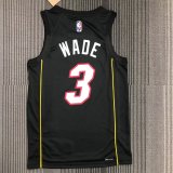 NBA Miami Heat  Black  #3 WADE 1:1 Quality NBA  Season Jerseys