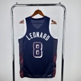 USA Los Angeles Clippers Blue #8 LEONARD 1:1 Quality NBA  Season Jerseys  2024
