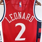 Los Angeles Clippers  Red #2 LRONARD 1:1 Quality NBA  Season Jerseys 2025